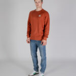 Felpa senza cappuccio Aquascutum ACTIVE PATCH CREWNECK Ruggine - Foto 3