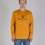 Felpa senza cappuccio Aquascutum ACTIVE BIG LOGO CREWNECK Senape - Foto 1