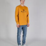 Felpa senza cappuccio Aquascutum ACTIVE BIG LOGO CREWNECK Senape - Foto 2