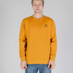 Felpa senza cappuccio Aquascutum ACTIVE SMALL LOGO CREWNECK Senape - Foto 1