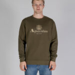 Felpa senza cappuccio Aquascutum ACTIVE BIG LOGO CREWNECK Verde Oliva - Foto 1