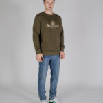 Felpa senza cappuccio Aquascutum ACTIVE BIG LOGO CREWNECK Verde Oliva - Foto 2