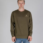 Felpa senza cappuccio Aquascutum ACTIVE SMALL LOGO CREWNECK Verde Oliva - Foto 1