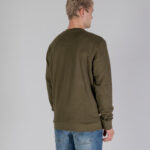 Felpa senza cappuccio Aquascutum ACTIVE SMALL LOGO CREWNECK Verde Oliva - Foto 3