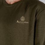 Felpa senza cappuccio Aquascutum ACTIVE SMALL LOGO CREWNECK Verde Oliva - Foto 4