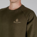 Felpa senza cappuccio Aquascutum ACTIVE SMALL LOGO RAGLAN Verde Oliva - Foto 4