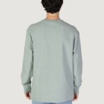 Felpa senza cappuccio Calvin Klein Jeans CITY GRID LS TEE VERDE SALVIA - Foto 3