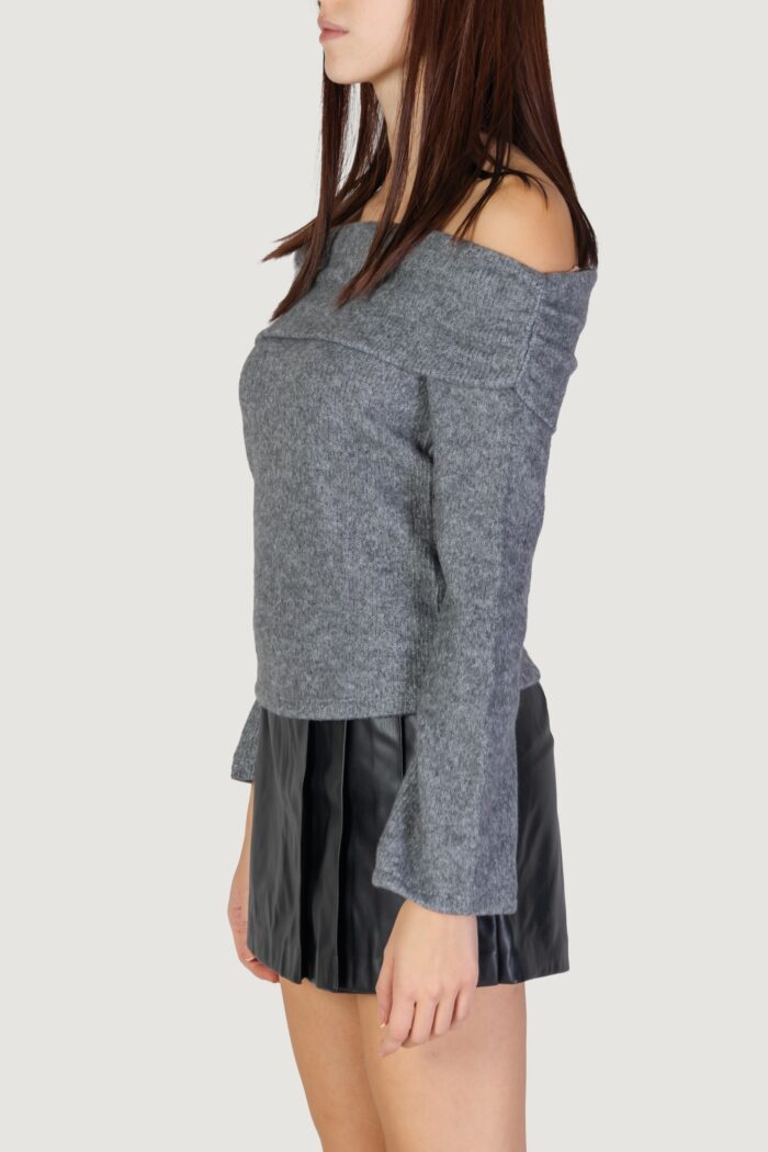 Felpa senza cappuccio Only ONLLYDIA LIFE L/S OFF Grigio – 15337109