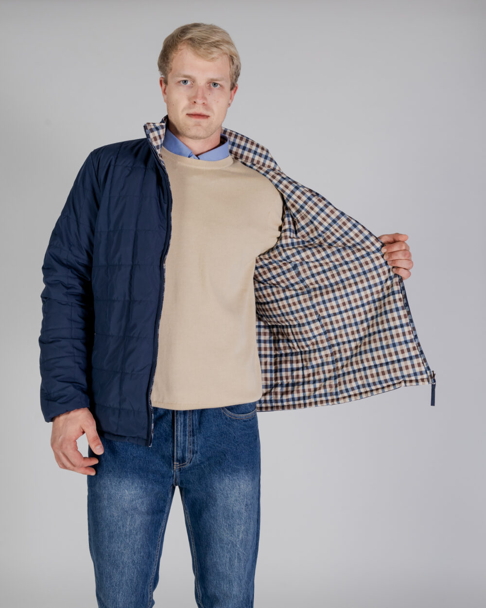 Giacchetto Aquascutum RLG ACTIVE REVERSIBLE JACKET Blu - Foto 2