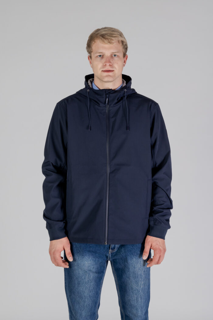 Giacchetto Aquascutum SHELL HYBRID HOODED JACKET Blu