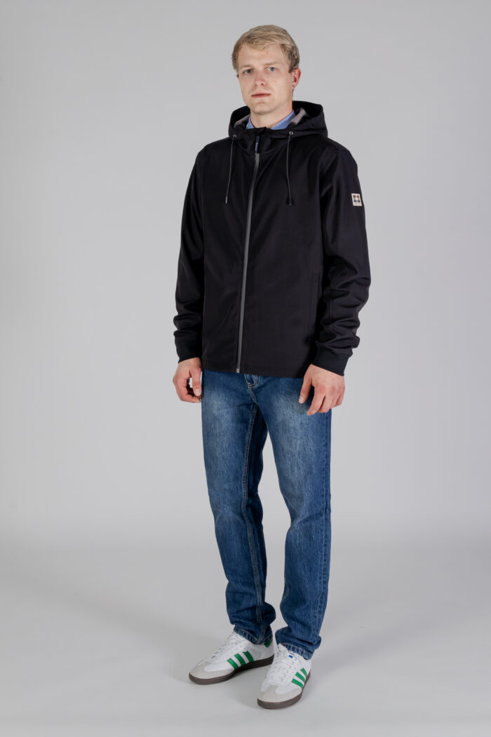 Giacchetto Aquascutum SHELL HYBRID HOODED JACKET Nero