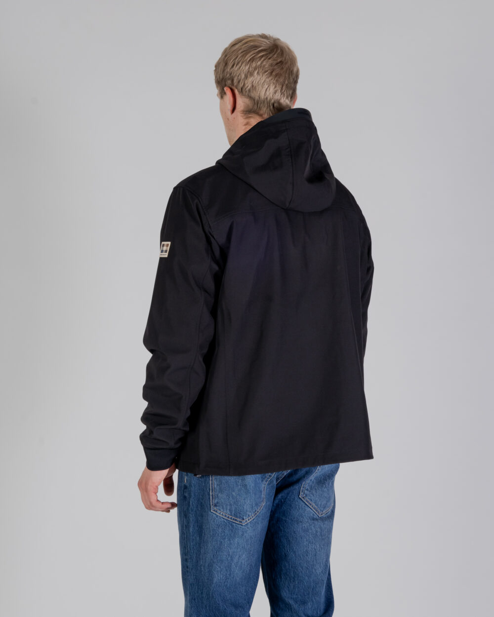 Giacchetto Aquascutum SHELL HYBRID HOODED JACKET Nero - Foto 3