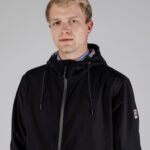 Giacchetto Aquascutum SHELL HYBRID HOODED JACKET Nero - Foto 4