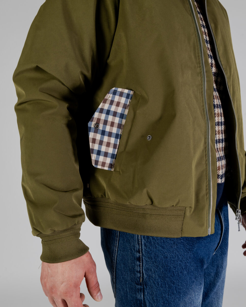 Giacchetto Aquascutum HYDRO ACTIVE SCUTUM JACKET Verde Oliva - Foto 4