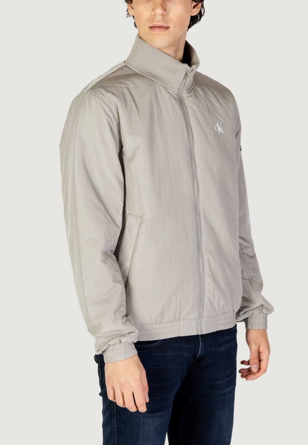 Giacchetto Calvin Klein Jeans PADDED HARRINGTON Grigio - Foto 4