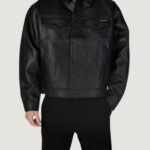 Giacchetto Calvin Klein Jeans FAUX LEATHER Nero - Foto 5