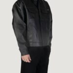 Giacchetto Calvin Klein Jeans FAUX LEATHER Nero - Foto 4