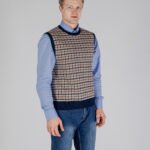 Gilet in maglia Aquascutum ACTIVE CHECK VEST Blu - Foto 1