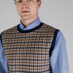 Gilet in maglia Aquascutum ACTIVE CHECK VEST Blu - Foto 2