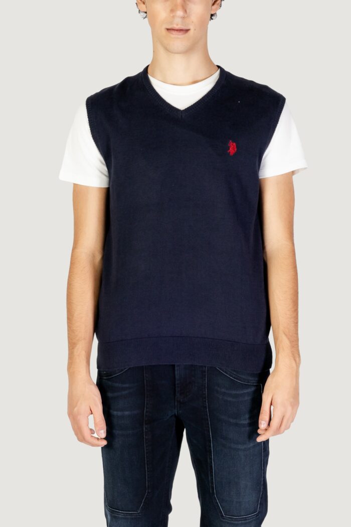 Gilet in maglia U.s. Polo Assn.  Blu