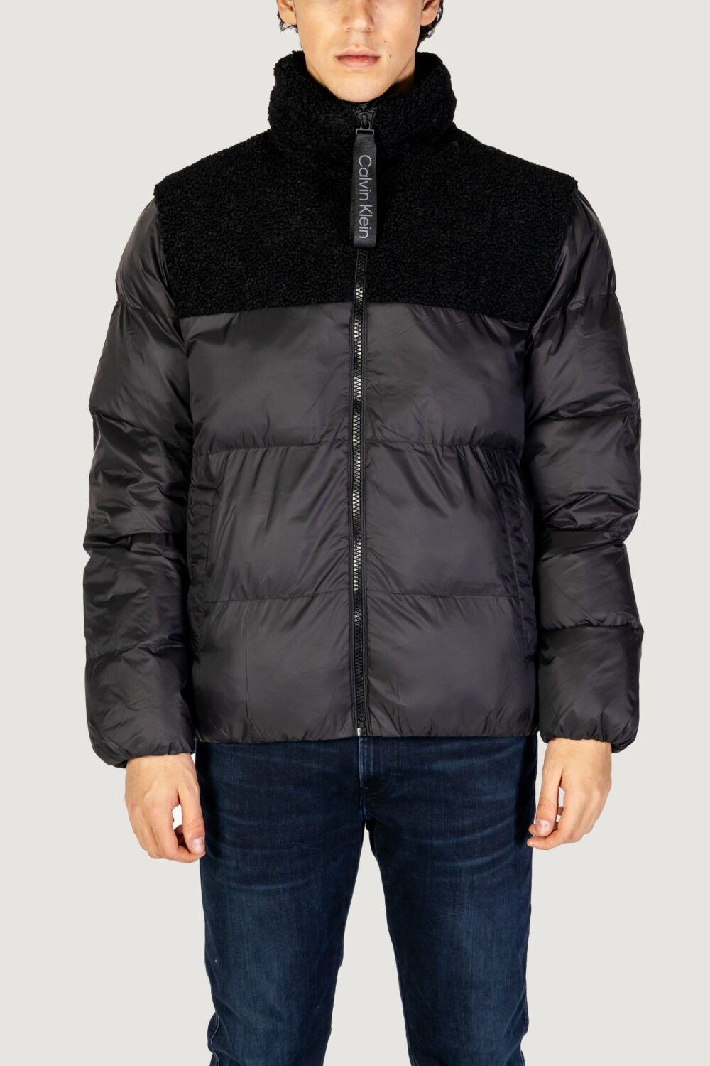 Giubbotto Calvin Klein Jeans SHERPA PUFFER Nero - Foto 1