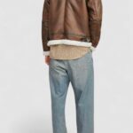 Giubbotto Jack Jones JORCOLE AVIATOR JACKET Marrone - Foto 3