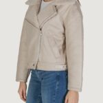 Giubbotto Vila Clothes VIRISI L/S BONDED JACKET Beige chiaro - Foto 2