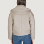 Giubbotto Vila Clothes VIRISI L/S BONDED JACKET Beige chiaro - Foto 4