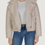 Giubbotto Vila Clothes VIRISI L/S BONDED JACKET Beige chiaro - Foto 5