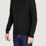 Maglia Antony Morato COTTON WOOL BLEND YARN WITH JACQUARD 3D Nero - Foto 4