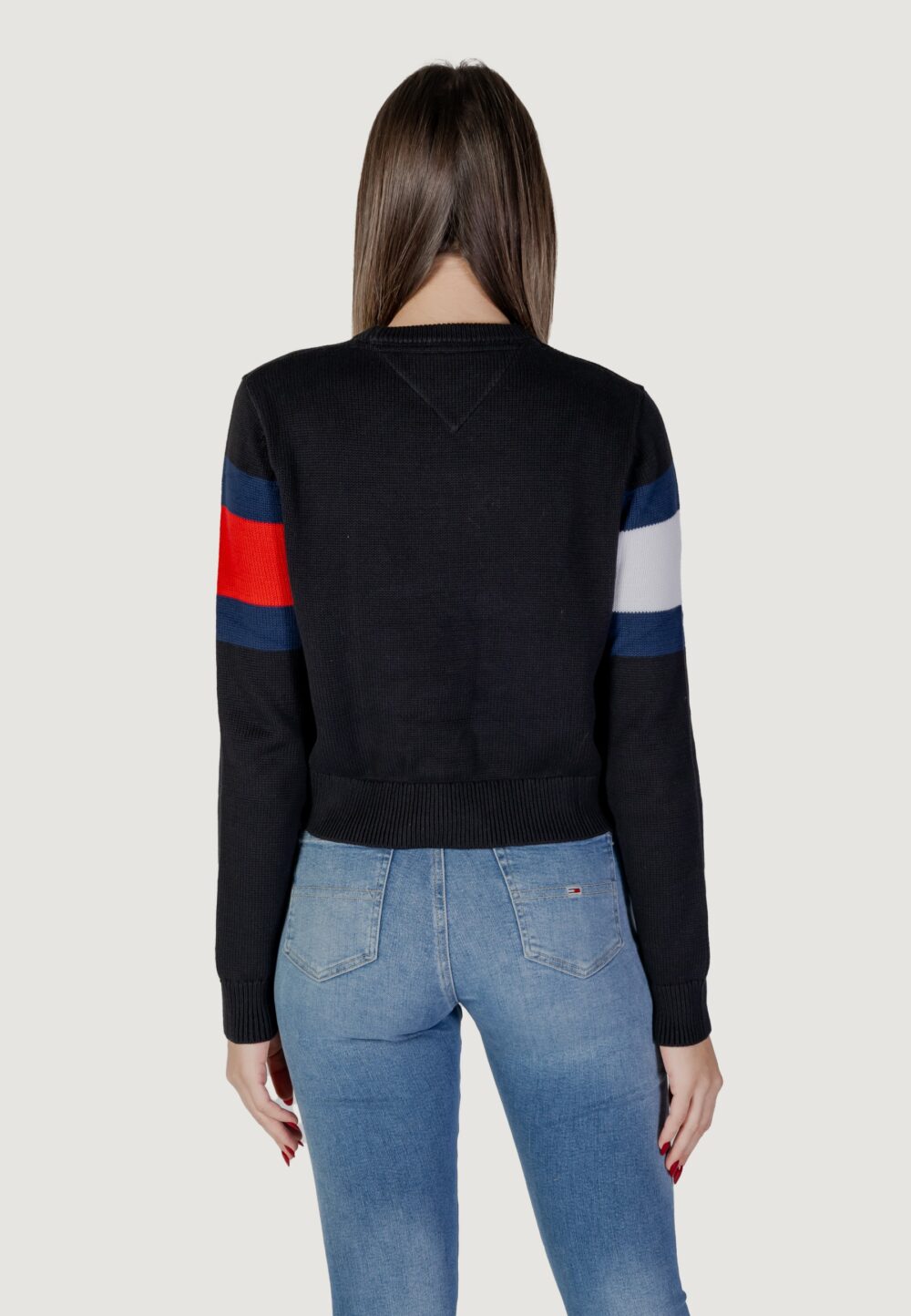 Maglia Tommy Hilfiger Jeans TJW CENTER FLAG Nero - Foto 4