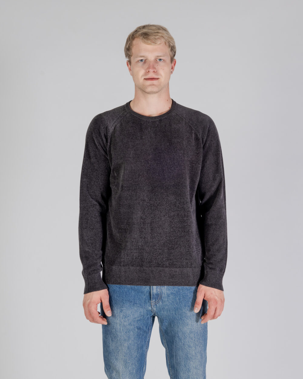 Maglione Aquascutum ACTIVE CHENILLE CREWNECK Antracite - Foto 1