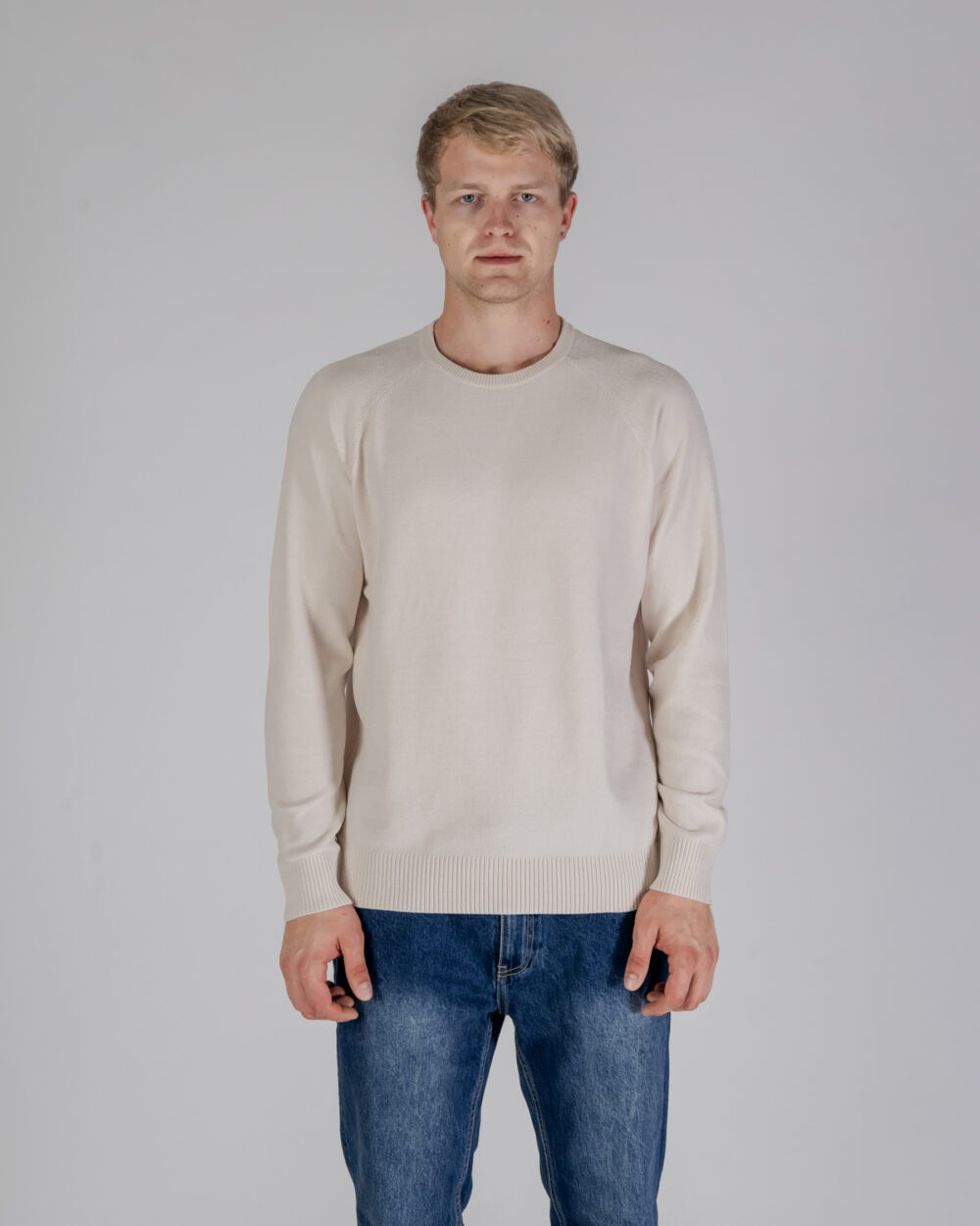 Maglione Aquascutum ACTIVE CHENILLE CREWNECK Beige chiaro - Foto 1