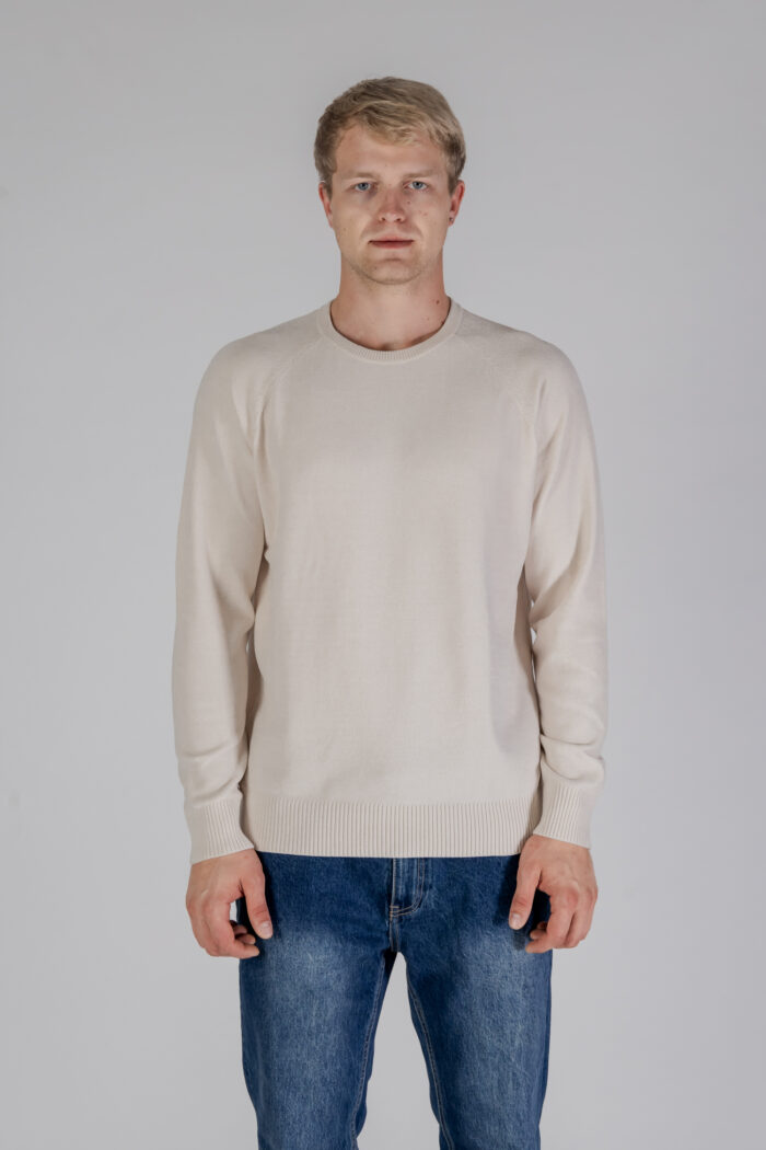 Maglione Aquascutum ACTIVE CHENILLE CREWNECK Beige chiaro