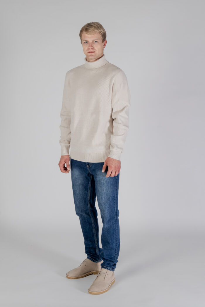 Maglione Aquascutum ACTIVE CHENILLE TURTLE NECK Beige chiaro