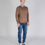 Maglione Aquascutum ACTIVE CABLE PATCH SWEATER Beige scuro - Foto 2