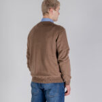 Maglione Aquascutum ACTIVE CABLE PATCH SWEATER Beige scuro - Foto 3