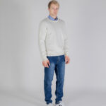 Maglione Aquascutum ACTIVE CABLE PATCH SWEATER Bianco - Foto 3