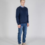 Maglione Aquascutum ACTIVE CABLE PATCH SWEATER Blu - Foto 2