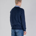 Maglione Aquascutum ACTIVE CABLE PATCH SWEATER Blu - Foto 3