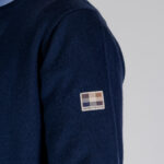 Maglione Aquascutum ACTIVE CABLE PATCH SWEATER Blu - Foto 4