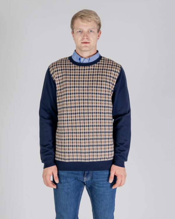 Maglione Aquascutum ACTIVE CHECK  SWEATER Blu - Foto 1