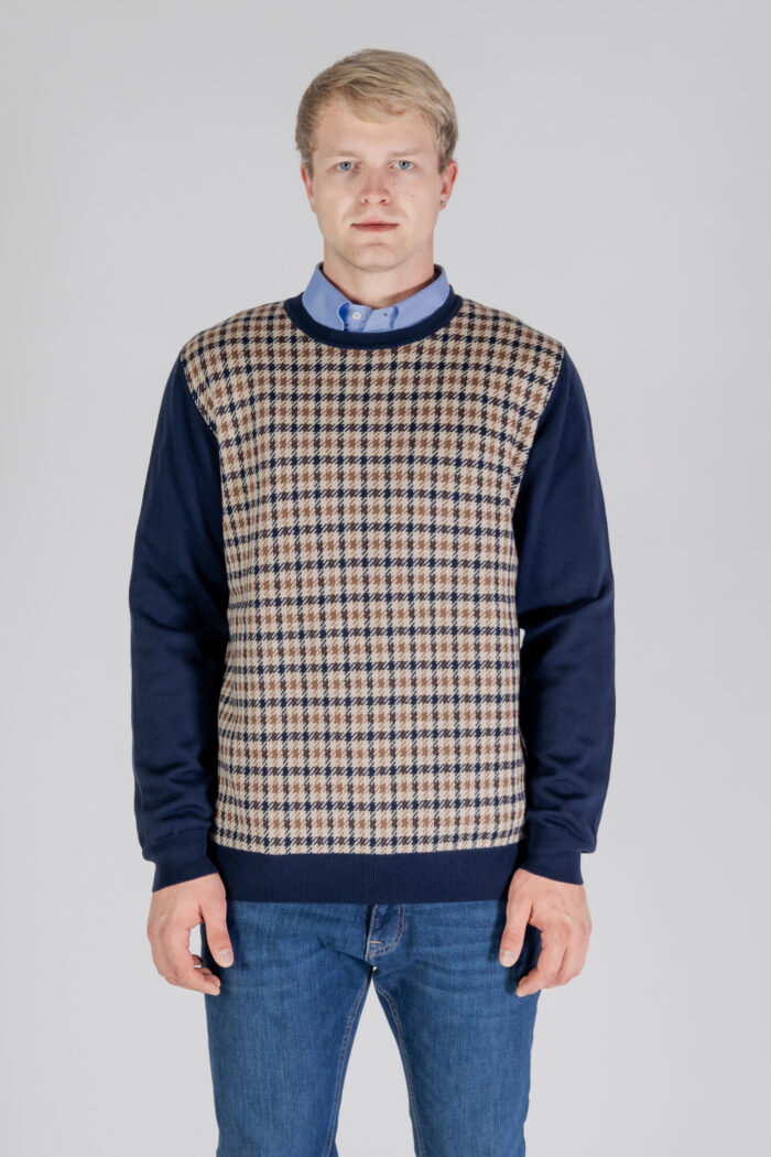 Maglione Aquascutum ACTIVE CHECK  SWEATER Blu