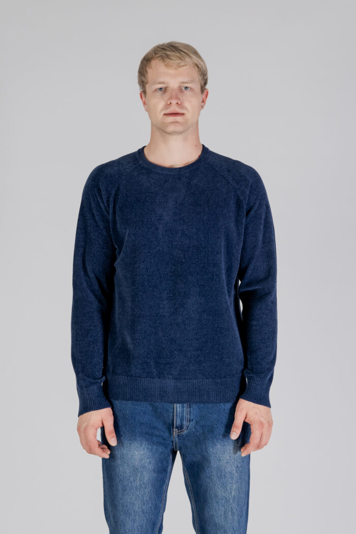 Maglione Aquascutum ACTIVE CHENILLE CREWNECK Blu