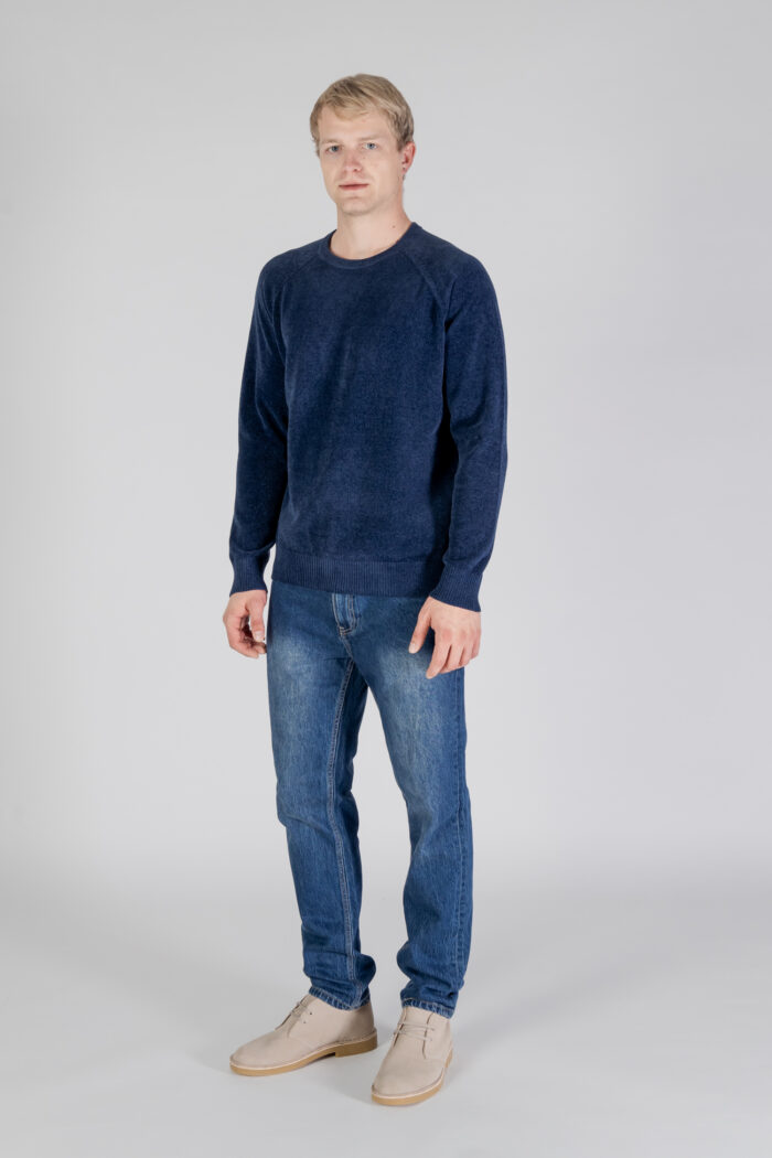 Maglione Aquascutum ACTIVE CHENILLE CREWNECK Blu