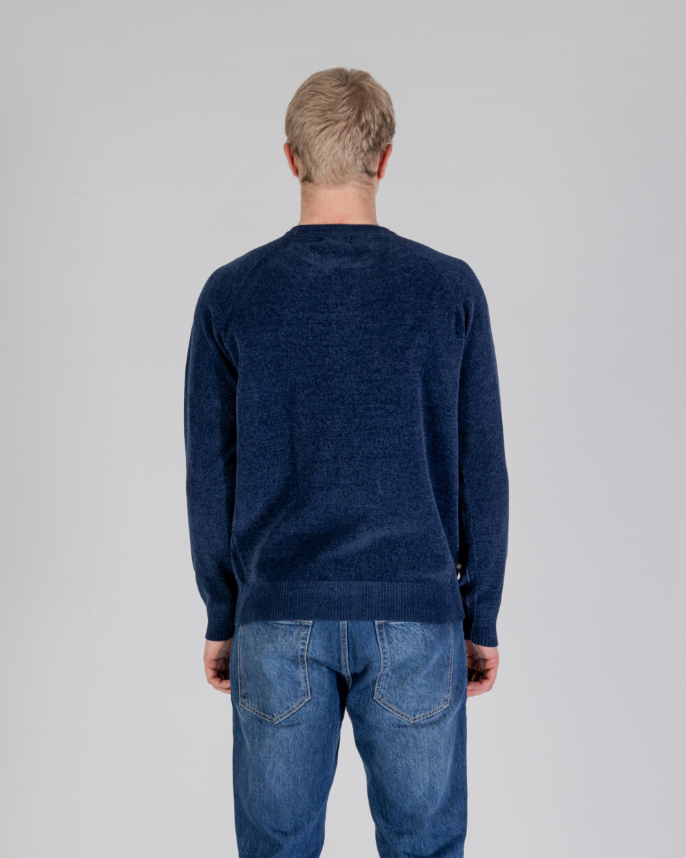 Maglione Aquascutum ACTIVE CHENILLE CREWNECK Blu - Foto 3