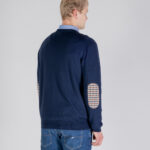 Maglione Aquascutum ACTIVE CLUB CHECK SLEEVES SWEATER Blu - Foto 3