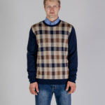 Maglione Aquascutum ACTIVE CLUB CHECK  SWEATER Blu - Foto 1