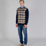 Maglione Aquascutum ACTIVE CLUB CHECK  SWEATER Blu - Foto 2