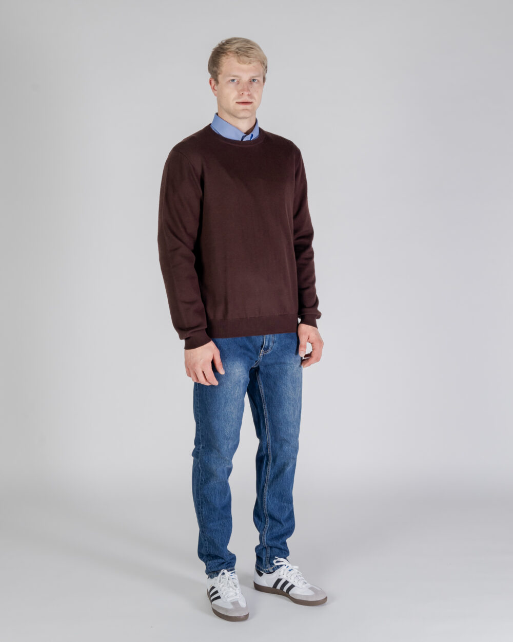 Maglione Aquascutum ACTIVE CABLE PATCH SWEATER Marrone - Foto 2